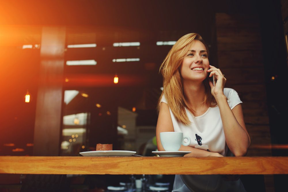 woman talking on cell phone