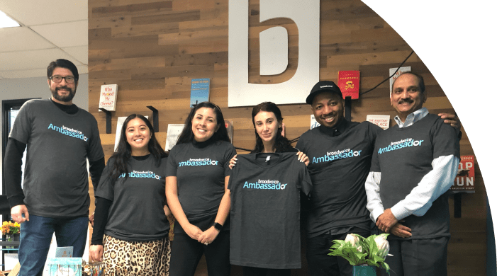 broadvoice brand team poses for picture