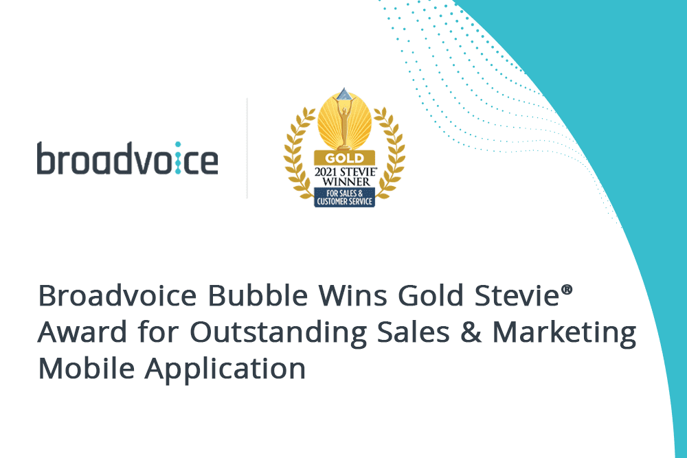 BUBBLE WINS GOLD STEVIE AWARD