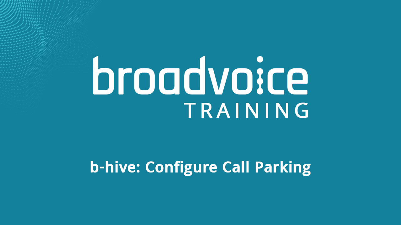 Configure Call Parking