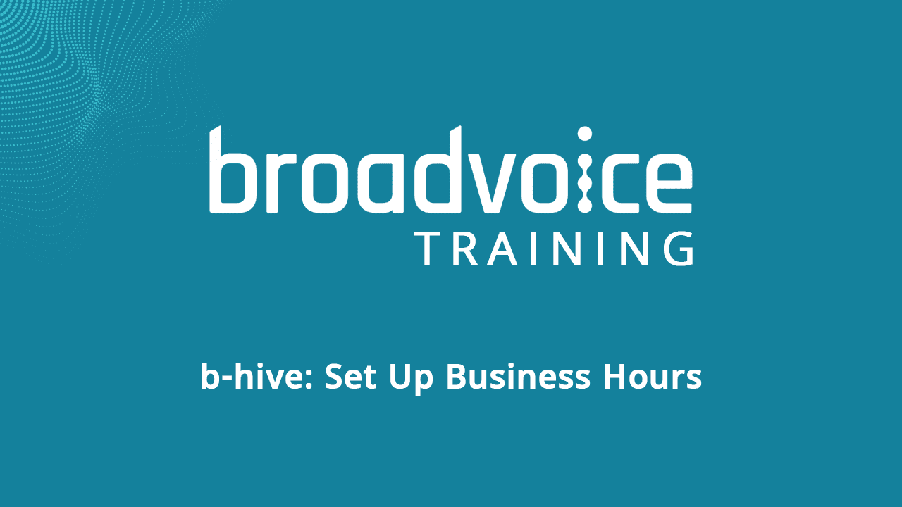 Set Up Business Hours