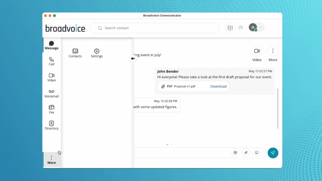 b-hive communicator settings