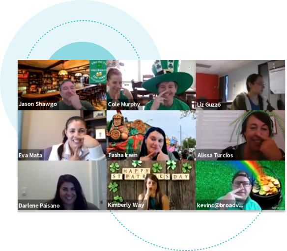 Remote-Working team on zoom call