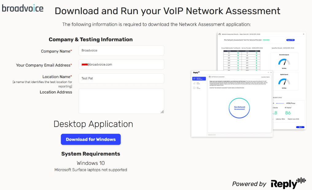 Voip quality test step 1