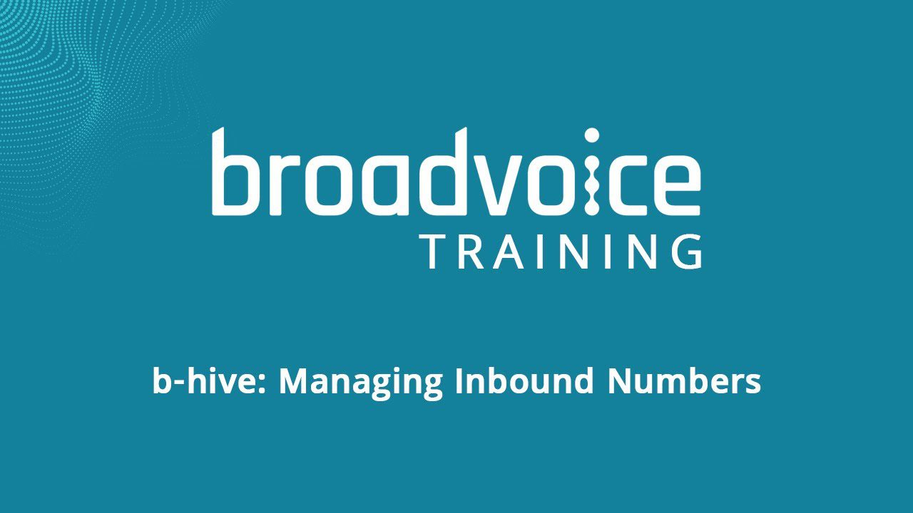 Managing Inbound Numbers